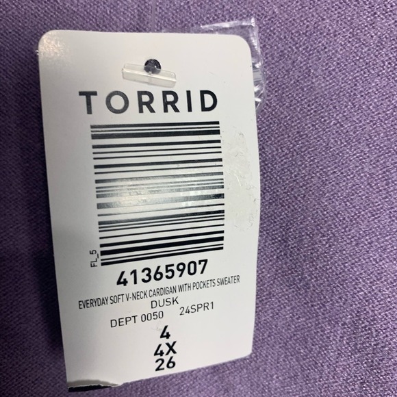 NWT Torrid Everyday Soft V-Neck Pocket Cardigan Sweater 4X - Picture 8 of 10